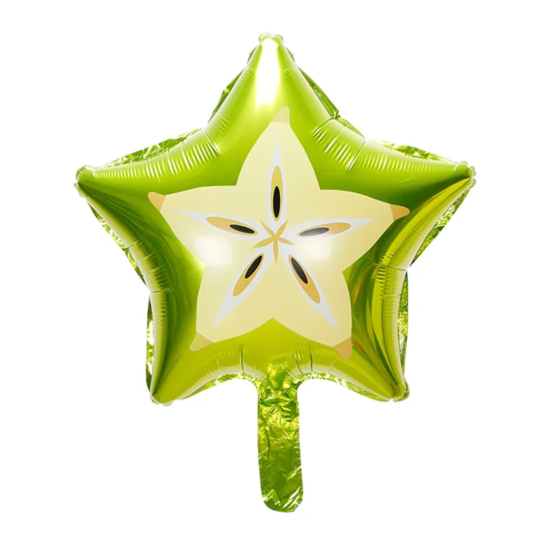 5 قطعة 18 بوصة الفاكهة البطيخ الفراولة البرتقال الفاكهة الألومنيوم احباط بالون جولة الأطفال أول حفلة عيد ميلاد الديكور اللعب #2