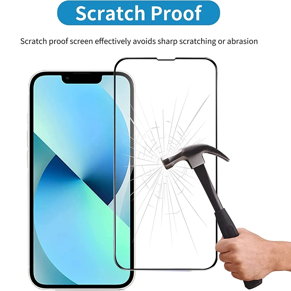 1-5個フルカバー強化ガラス12 13 × xr xs 7 8 6 6sプラス11プロマックスse 2020スクリーンプロテクター