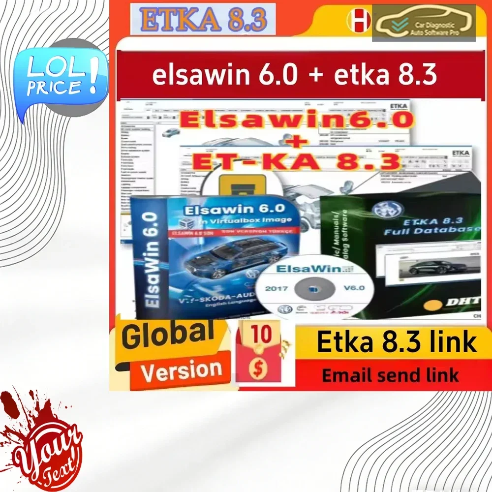 2026 Elsawin 6.0 Software with ETKA 8.3 Newest Repair Group Vehicles Electronic Parts Catalogue for Au-di V-W a