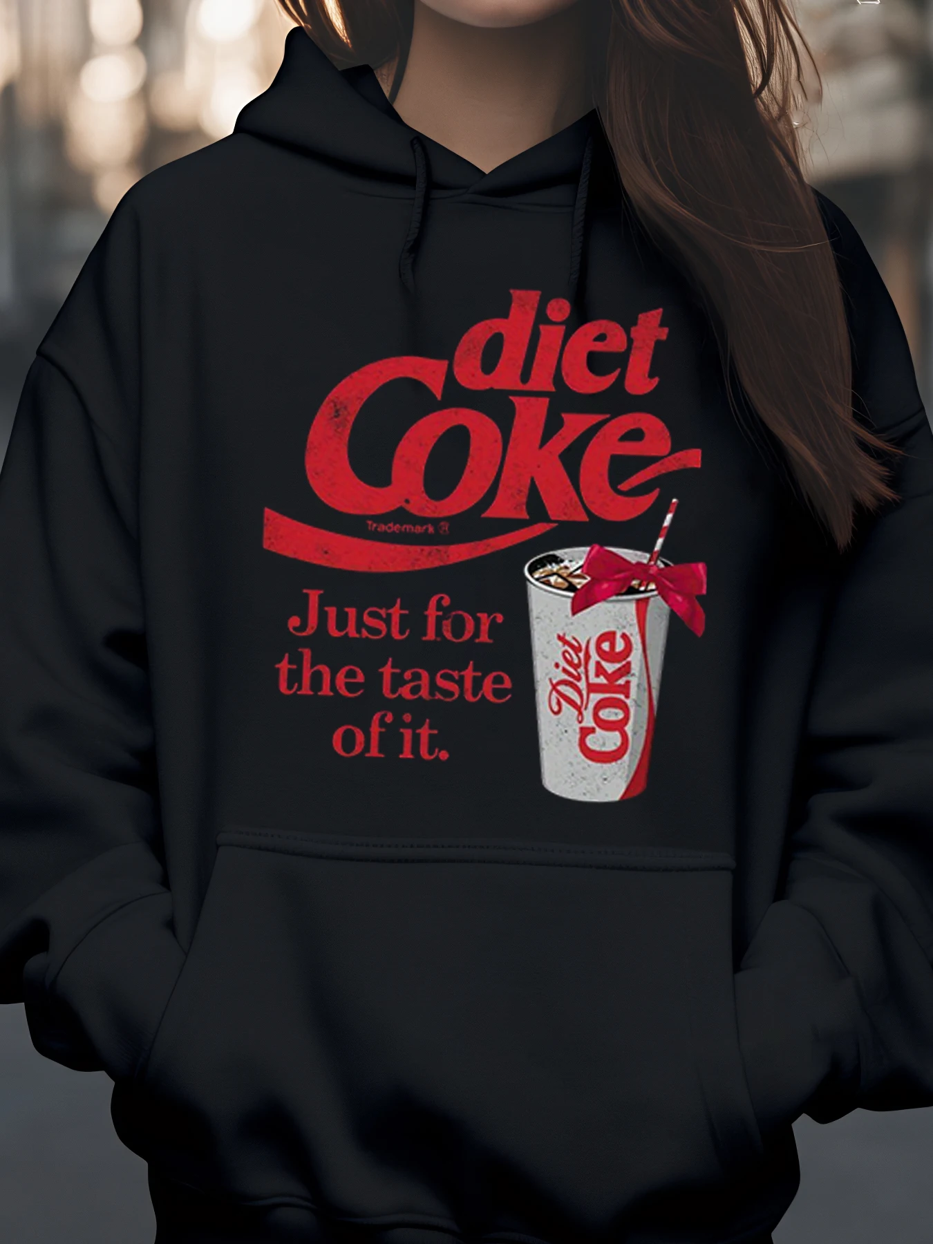 Felpa con cappuccio con stampa logo Diet Coke, regalo di Natale, abbigliamento casual per donne e uomini