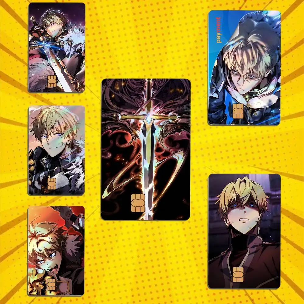 I Became the Rogue First Prince Laser shimmer Name Card Sticker Decorate Bank Card Couple Student Study Supplies Decals Patch