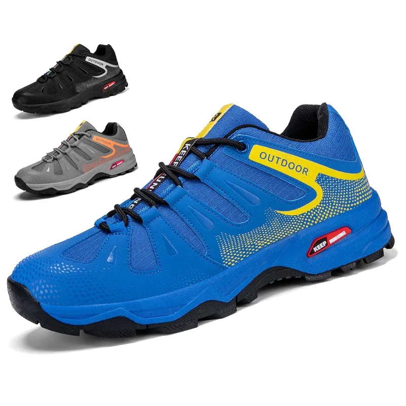 

Men‘s Hiking Shoes Outdoor Trail Running Trainers Lace-up Climbing Shoes Anti-slip Trekking Sneakers Hunting Tactical Sneakers