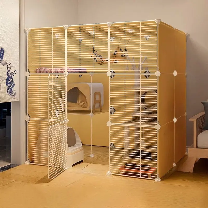 Gran interior para mascotas, actividades para mascotas, espacio libre, jaula para gatos grandes, casa, pequeña Villa para mascotas