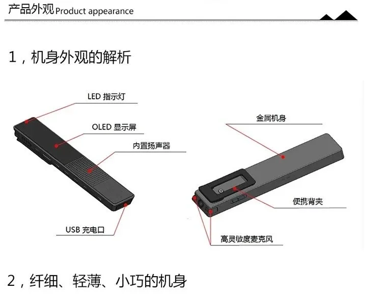 100% New Digital Voice Recorder Original For Sony ICD-TX650 Ultra Thin 16G,Long Distance High Noise Reduction
