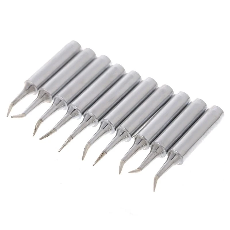 E06B 10 PCS Solder Solder Tip Besi 900m-T-Si Gratis untuk Saike 936 852D+ 9