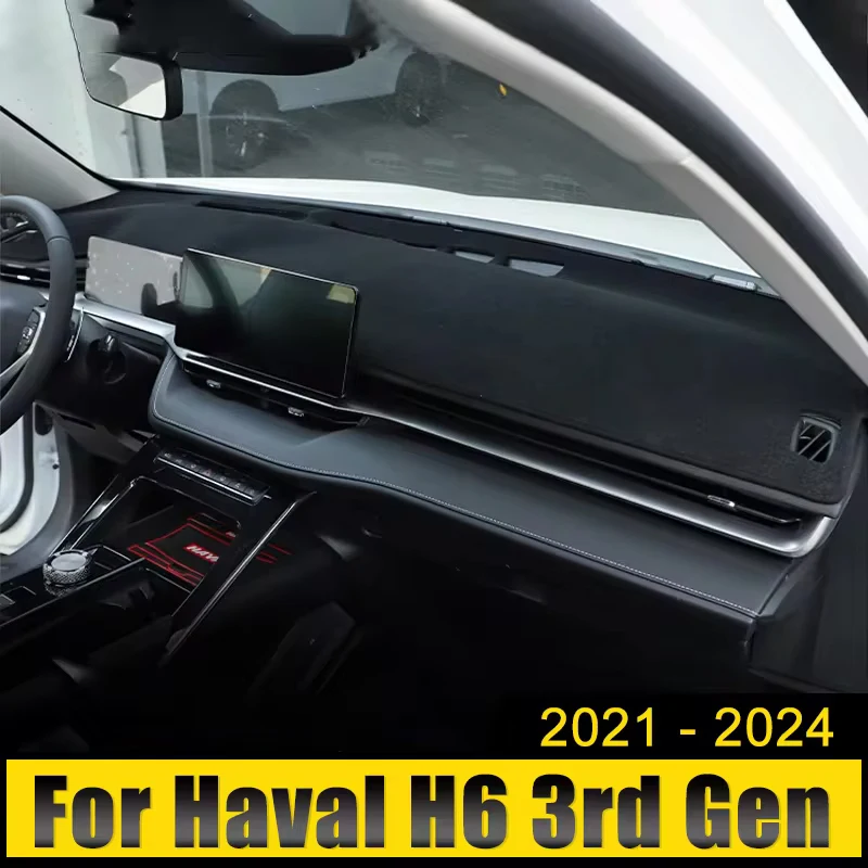 For Haval H6 3rd Gen GT 2021 2022 2023 2024 PHEV Car Dashboard Avoid Light Pad Instrument Platform Desk Cover Mat Anti-UV Carpet