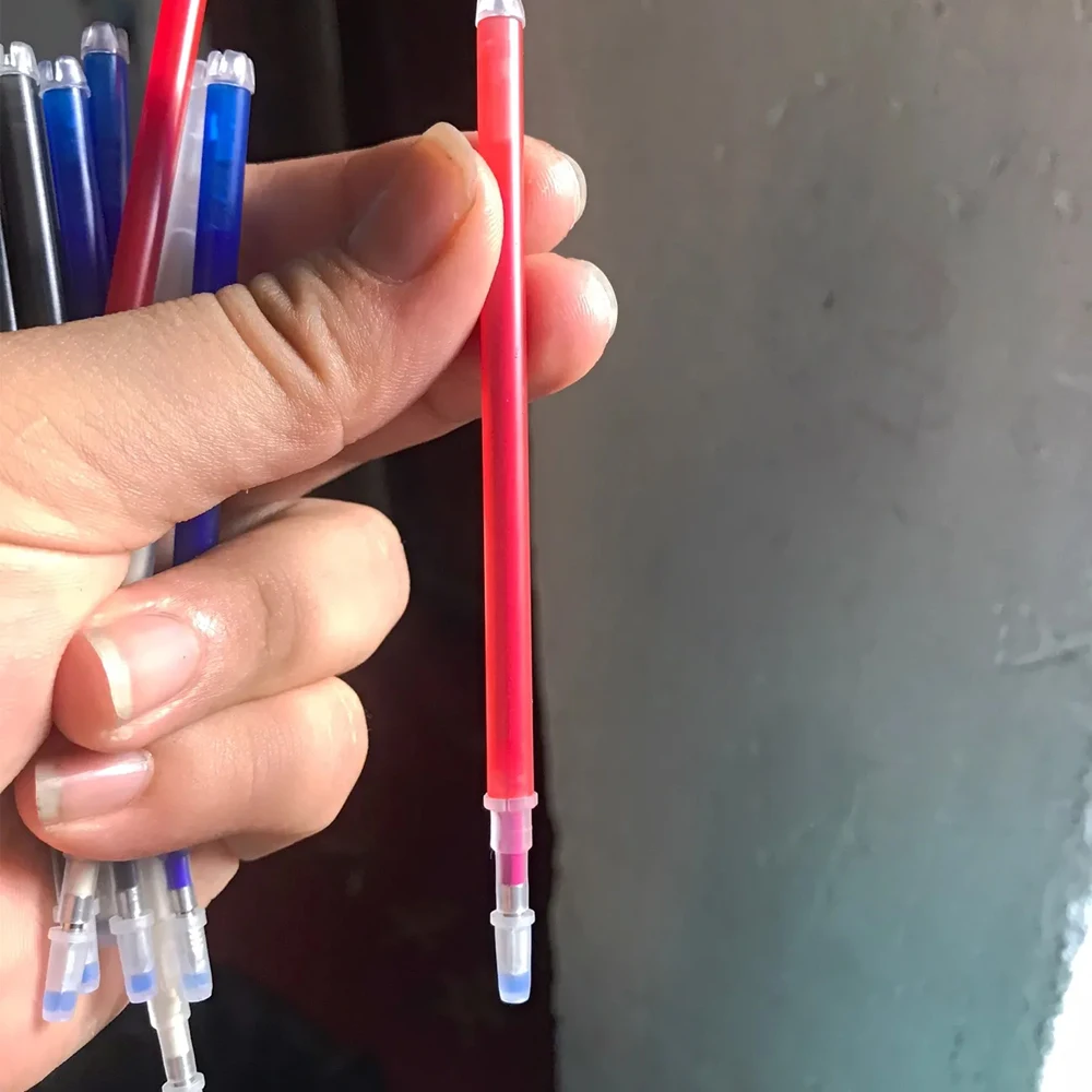 4-40Pcs High Temperature Disappearing Fabric Marker Pen Erasable Refill Pens For Patchwork Fabric PU Leather Mark Sewing Tools
