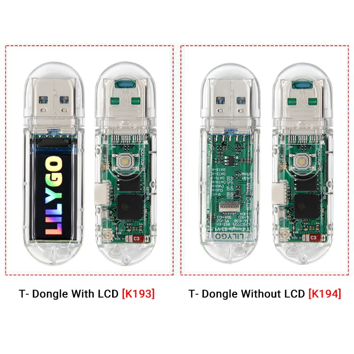 LILYGO T-Dongle-S3 ESP32-S3 Development Board 0.96-inch IPS Color Screen USB Dongle 16MB Flash Support Wi-Fi Bluetooth 5.0