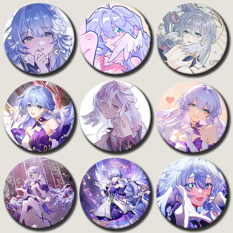 

58mm Anime Character Robin Pins Tinplate Badge Cartoon Robin Brooches for Backpack Hat Clothes Decoration Fans Collection Gifts
