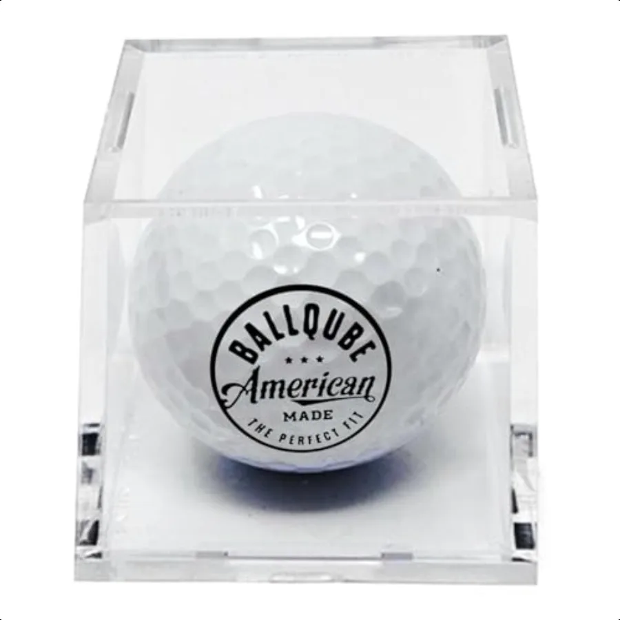 

BallQube Golf Ball Display Case Stackable Clear Protective Cube 18 Pack