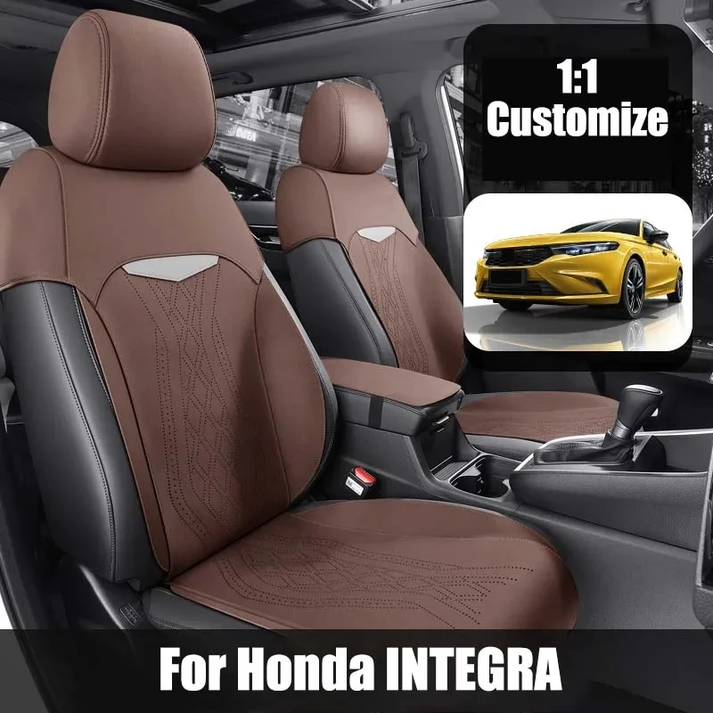 Motoptes Custom Fit Car Accessories Suede Saddle Seat Cushions Pad Half Covered For Honda INTEGRA