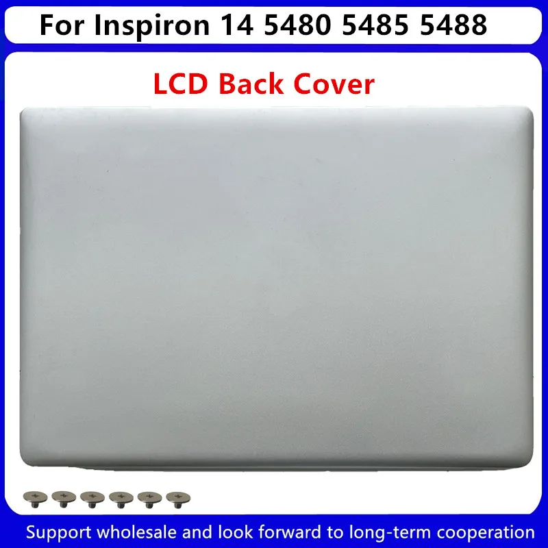 Tampa traseira LCD para dell Inspiron 14, 5480, 5485, 5488, 010kg8, prata, novo