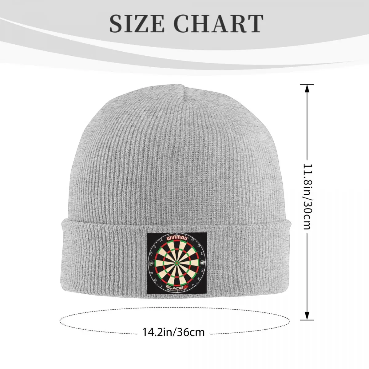 Winmau Blade 5 Dartboard Warm Knitted Cap Fashion Bonnet Hat Autumn Winter Outdoor Beanies Hats for Unisex Adult