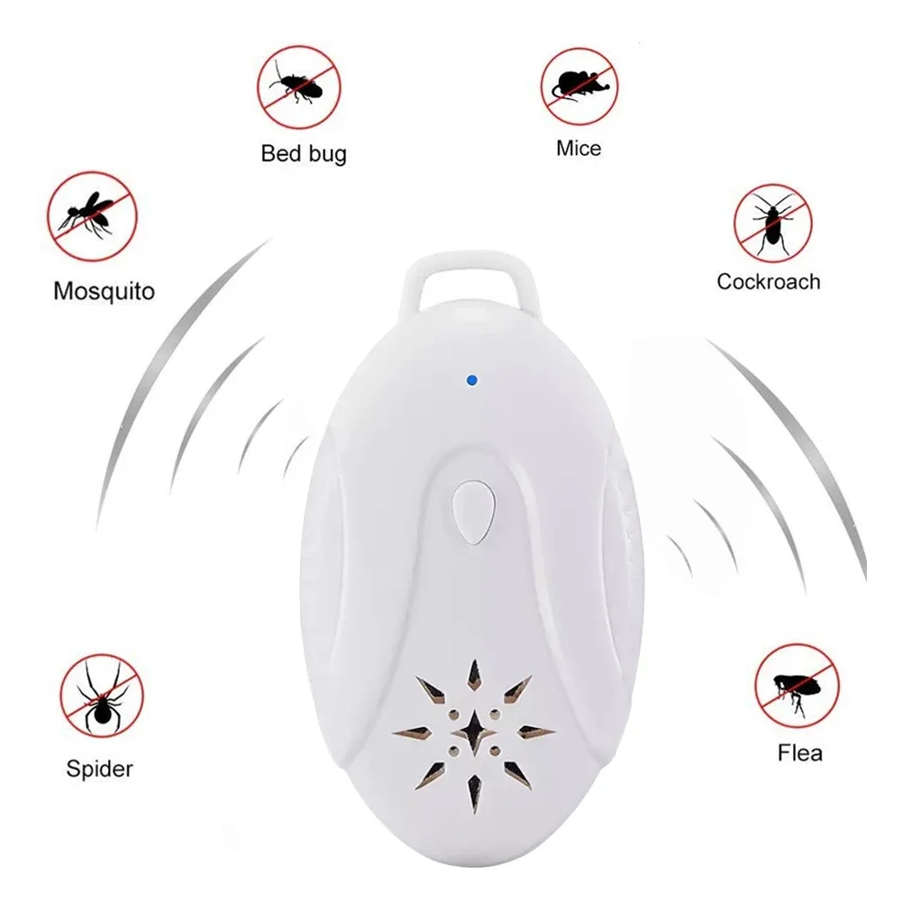 Ultrasonic Mosquito Repeller USB Rechargeable Non-Toxic Mosquito Killer for Travel Home Camping Portable Outdoor Repellent Tool