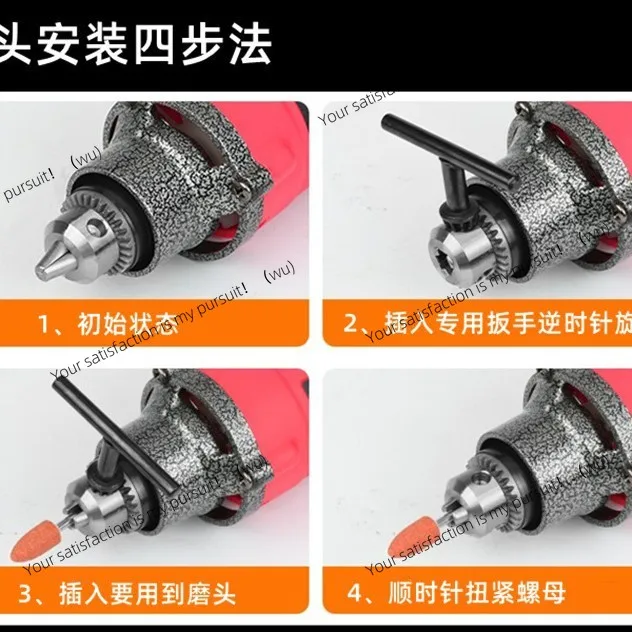 110V/220V high power speed regulation mini electric grinder multi-function American and European standard handheld polishing