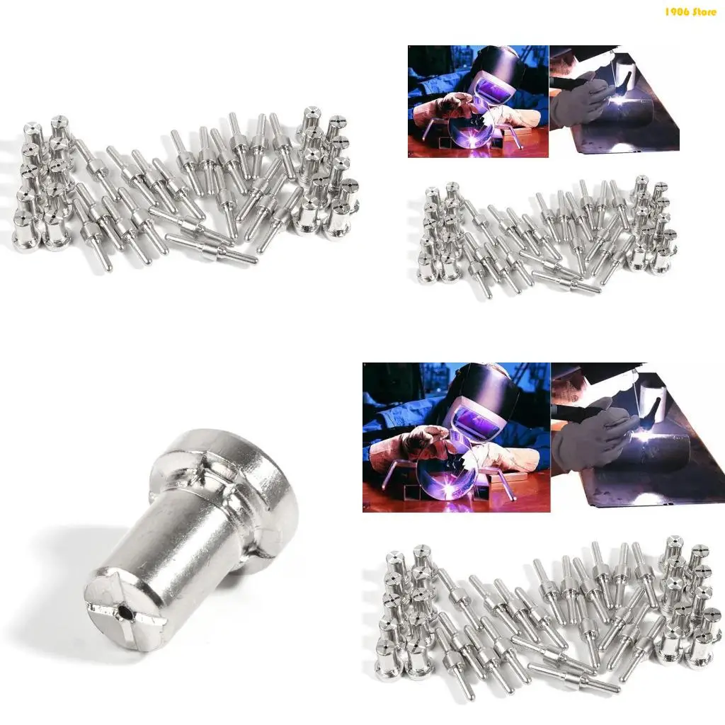 

U1JB 40pcs Plasma Cutting Torch Consumable Cutting Extended Long Plasma Cutter 40A PT31 Plasma Torch Tip Electrode Nozzle