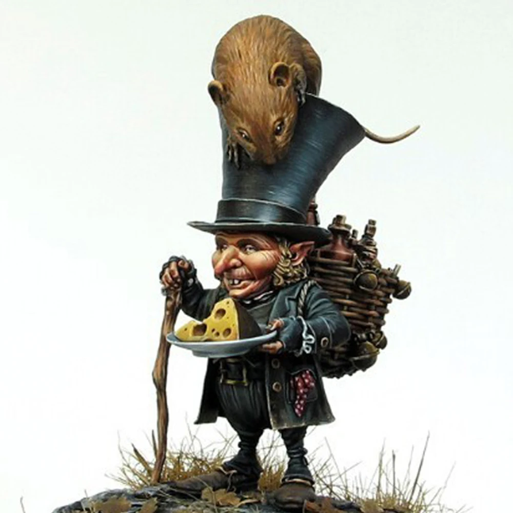 1/32 Ratóncito, figura modelo de resina, tema de fantasía, kit sin montar y sin pintar