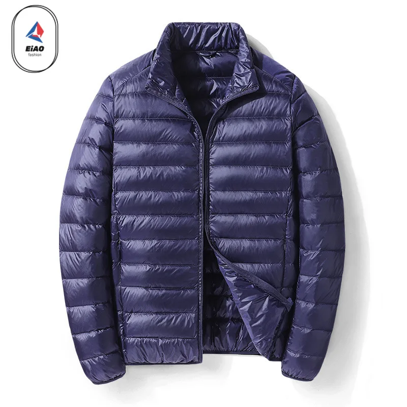 جديد الرجال خفيفة الوزن أسفل سترة قصيرة نمط بطة ريشة معطف الشتاء سترة منتفخة للرجل السفر في الهواء الطلق سترة مبطنة قصيرة