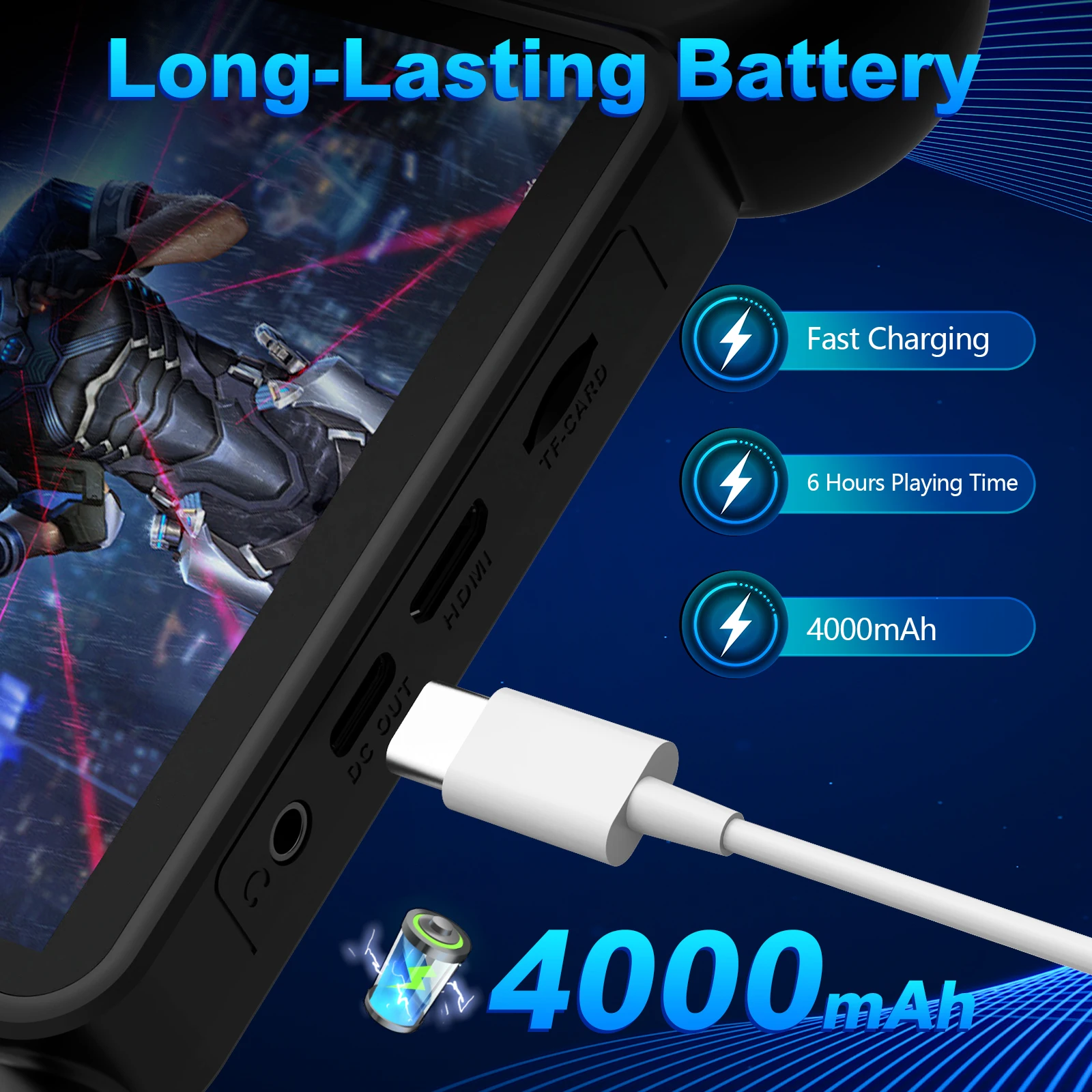 RG43H Pro Retro Handheld Game Console 4.3 Inch IPS Screen 2GB RAM 1024×768 Built-in 18000 Game Support WiFi Online Play Portable