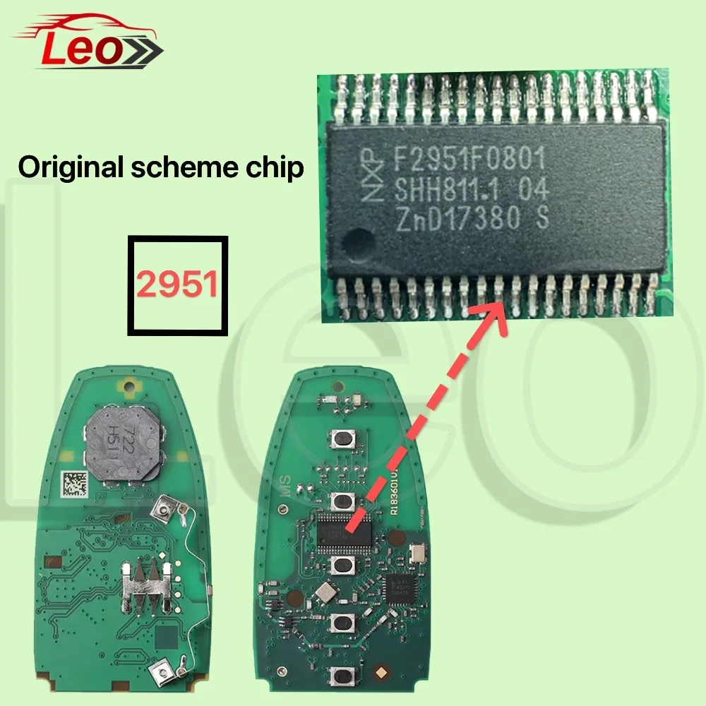 Leo  FCC ID:M3N-A2C93142600 Applicable to all Ford Mustang models after 2017  5Button 902MHz ID:49CHIP PN:164-R8149/166/198