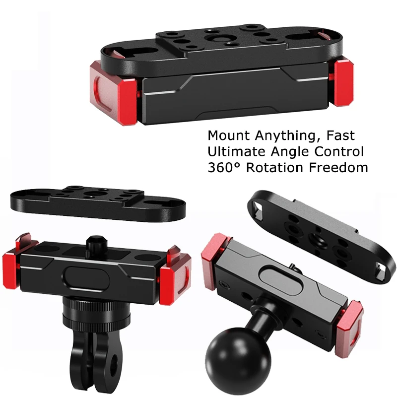 Universal Magnetic Quick-Release Base for GoPro 12 11 10 9 8 7 Mini Max Action Camera Stand Mount 1/4" ARRI Tripod Bracket