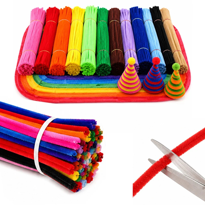 25-50PCS Random Mixed Color Pipe Cleaners DIY Decoration Chenille Stems Twisty Wire for Floral Making Handcraft Art Supplies ZYF