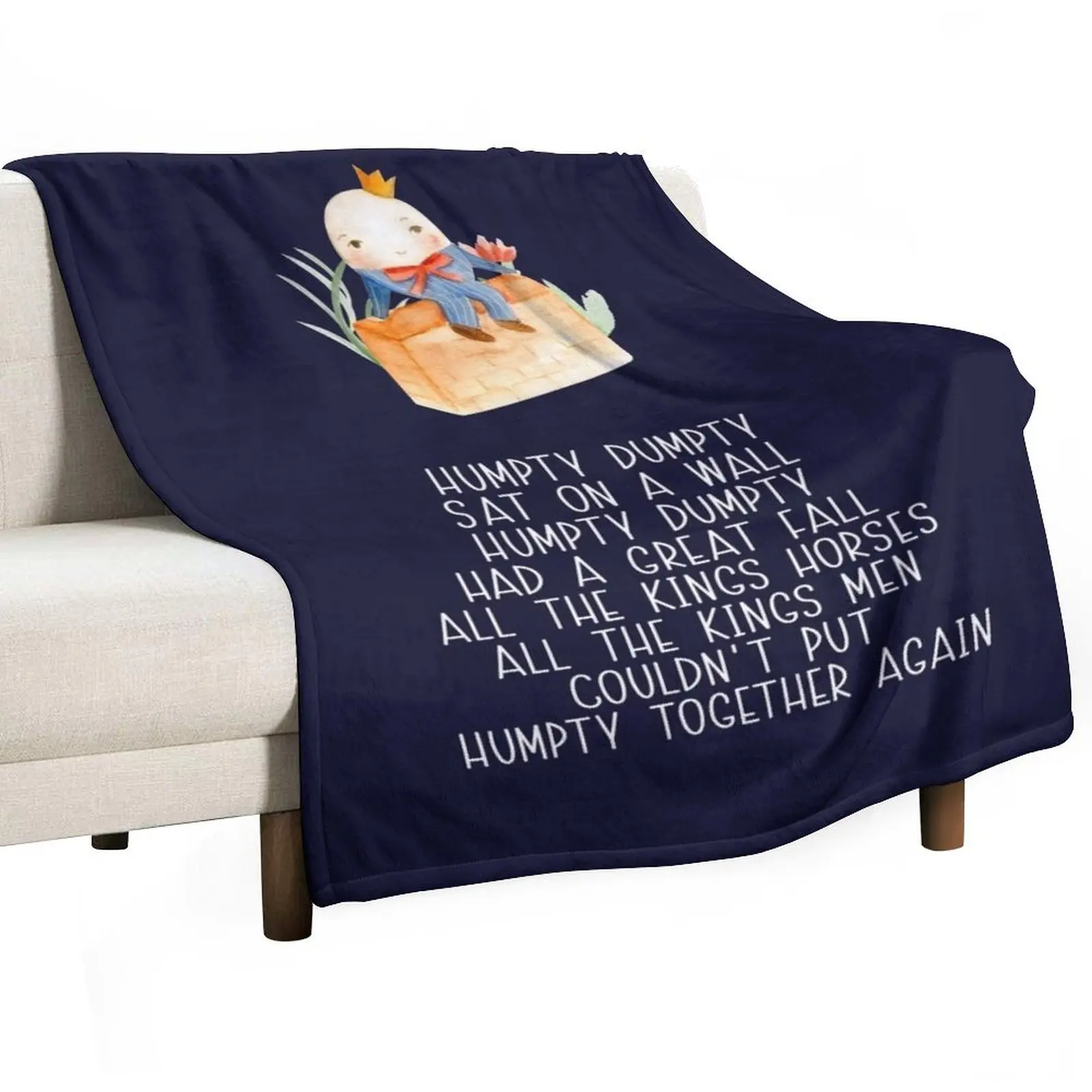 Nursery Rhyme - Humpty Dumpty Throw Blanket Shaggy Bed Fashionable Blankets