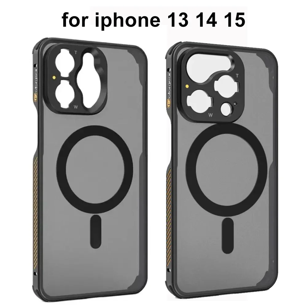 Fotorgear Metal Phone Case Protective Phone Case for iPhone 15 14 13 Pro Max for T-Mount Phone Lens