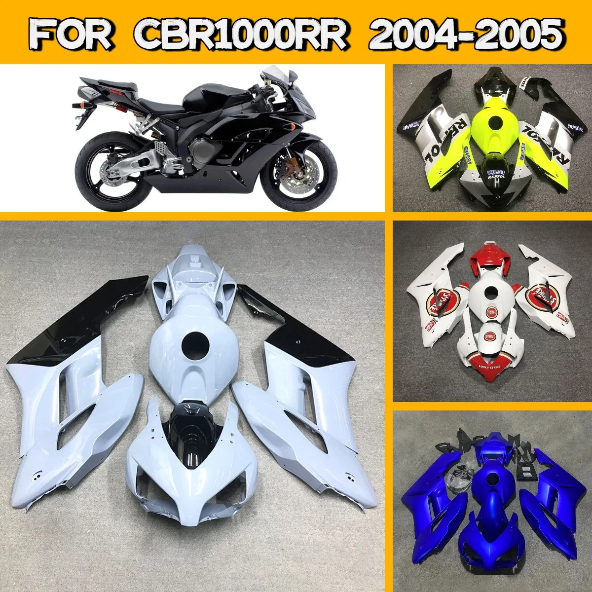 

2004 2005 CBR 1000RR Motorcycle Complete Body Plastic Fairings Cover Perfect Fit for 04 05 Honda CBR1000RR Fairing Kit