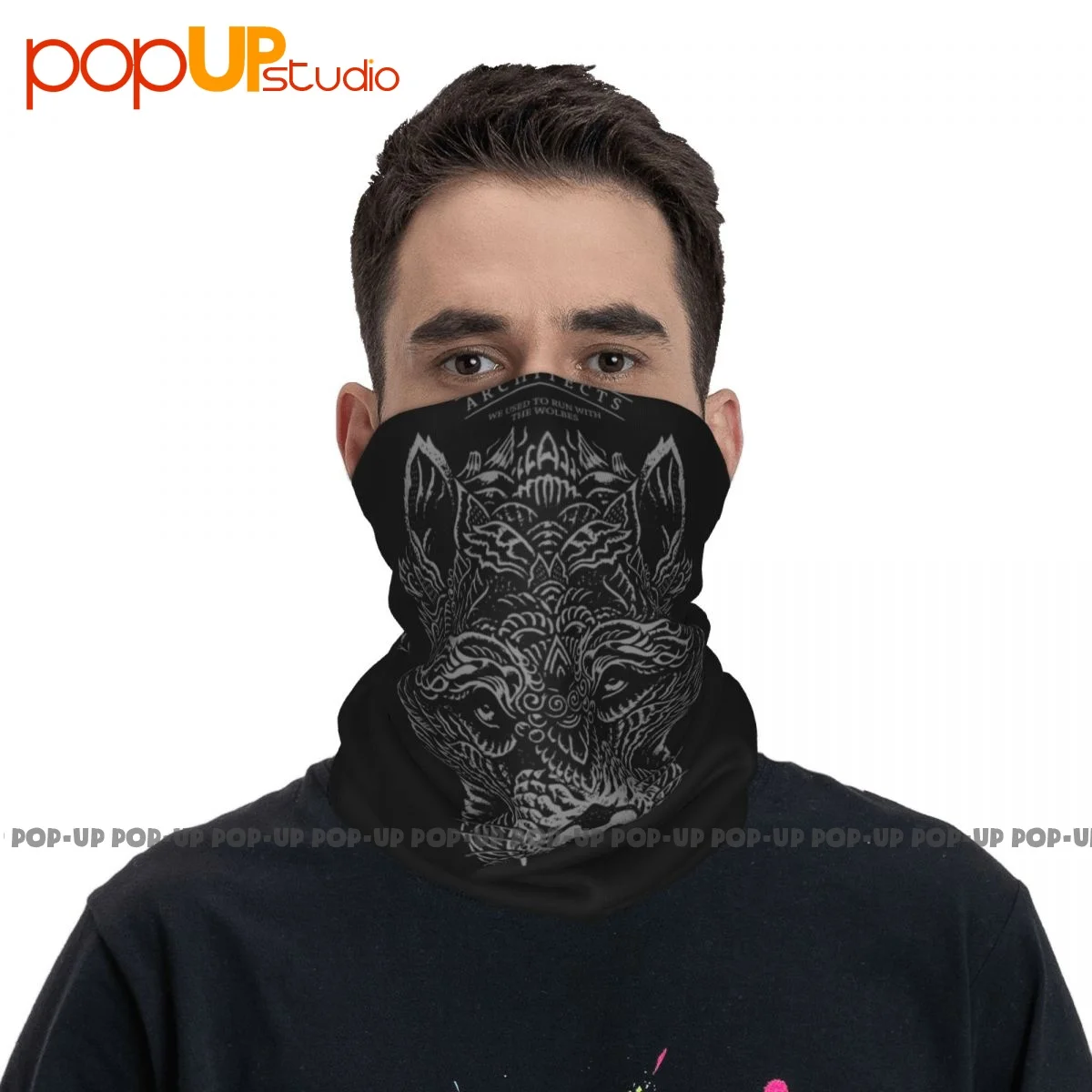 Architects Wolf Head Progressive Metalcore Rock Music Band Neck Gaiter Bandana Scarf Face Mask