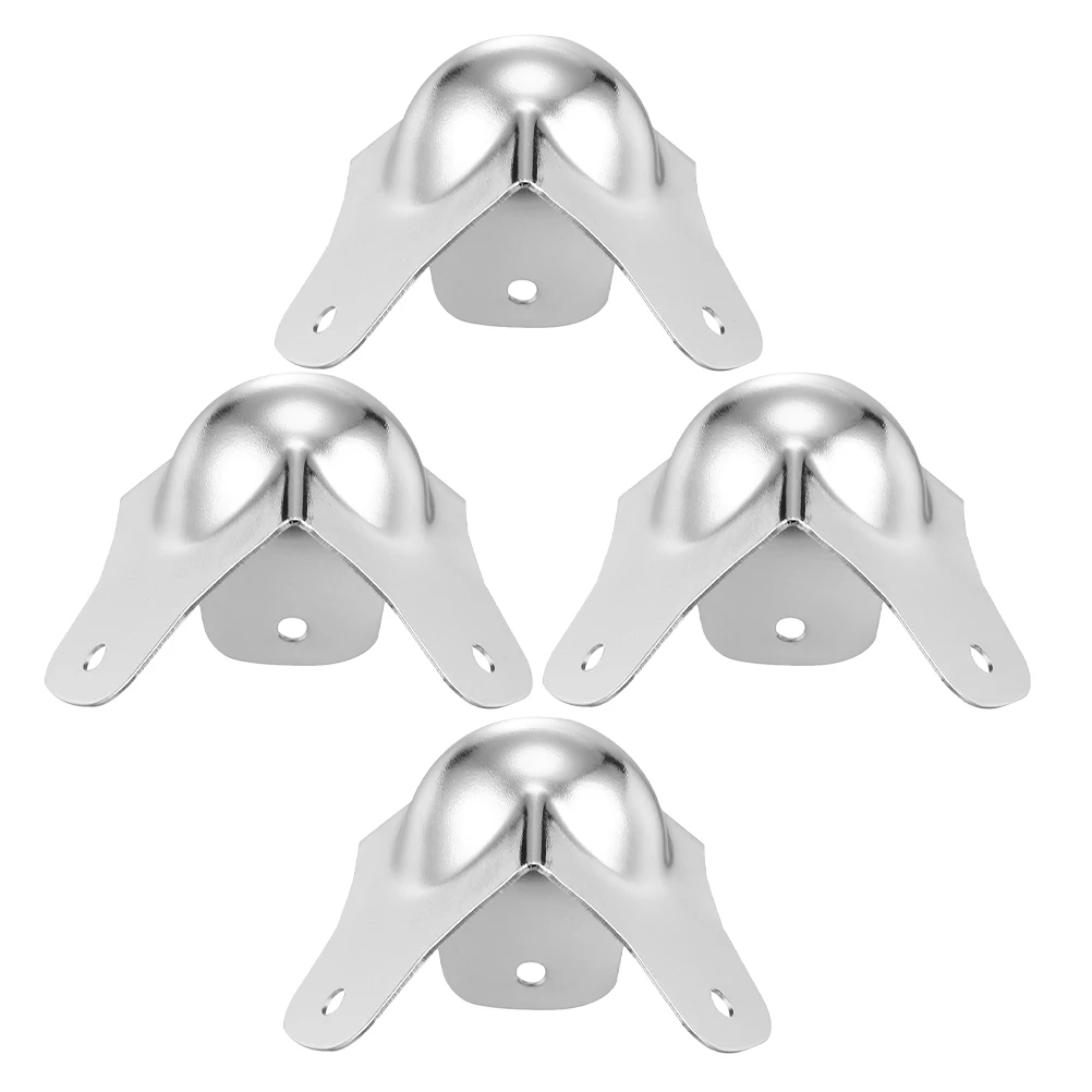 4pcs Metal Ball Corner Protectors Shockproof 360-Degree Protection For Furniture Storage Case Table Cabinet Flight Box Hardware
