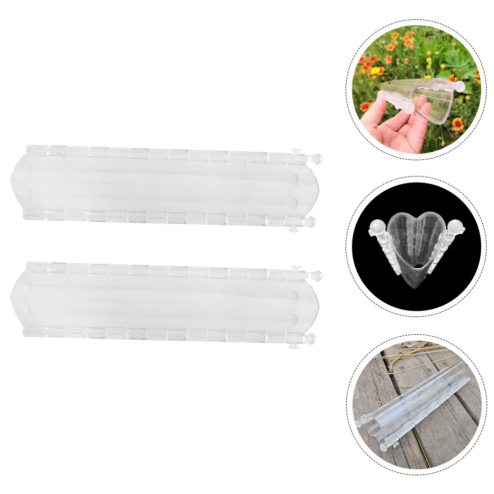 2Pcs Heart-Shaped Cucumber Growing Molds Transparent Fruit Shaping Tool for Home Garden Vegetable Yard Planting Gardening