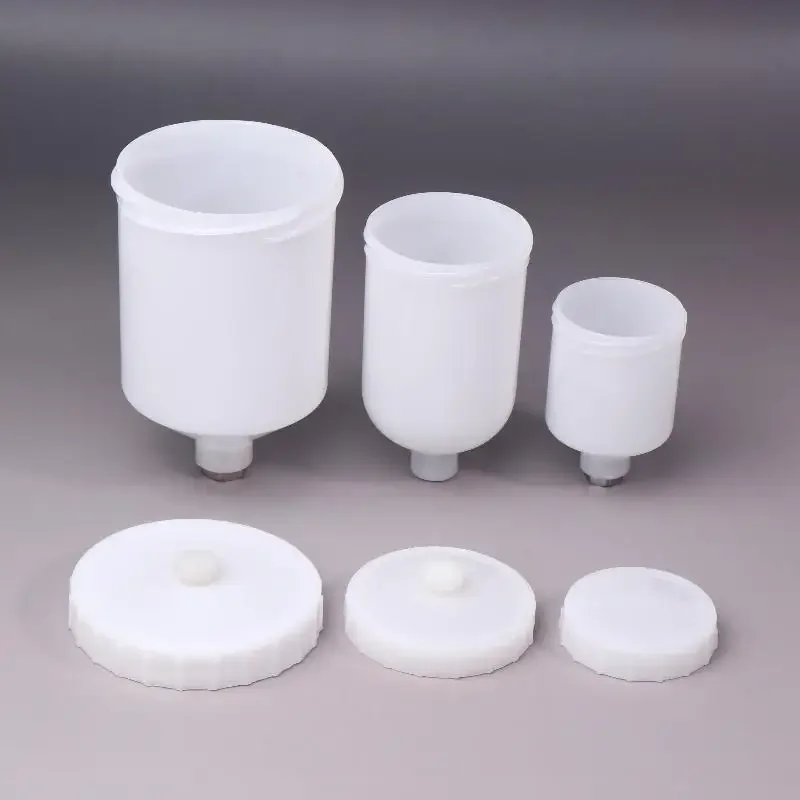 125/250/600ml Plastic Spray Paint Cup Sprayer Cup Air Gravity Feed Paint Spray Pot Thread Connector For Spray Gun Parts