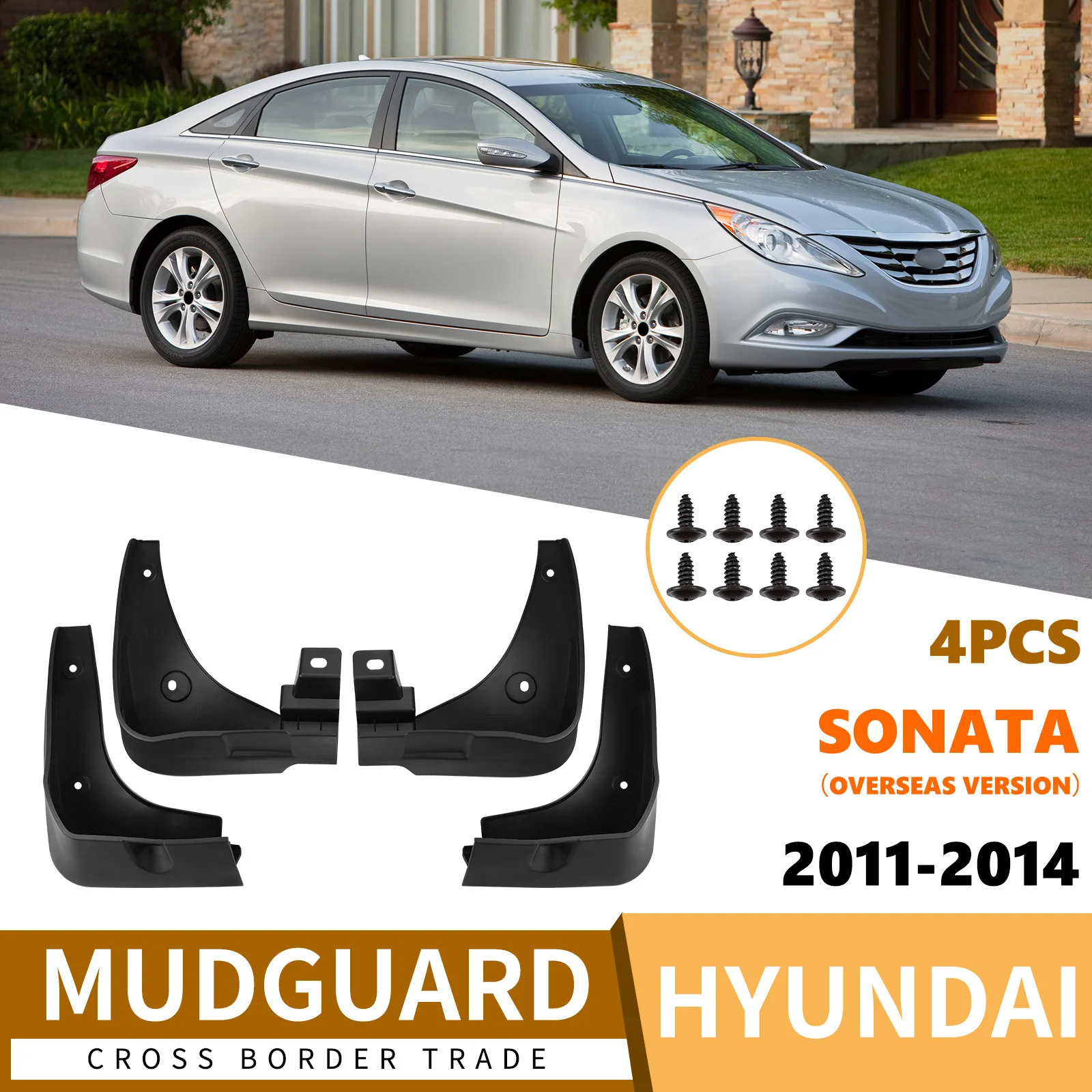 For Hyundai Sonata 2011-2014 overseas version car tire mudguard fender flares mud flaps