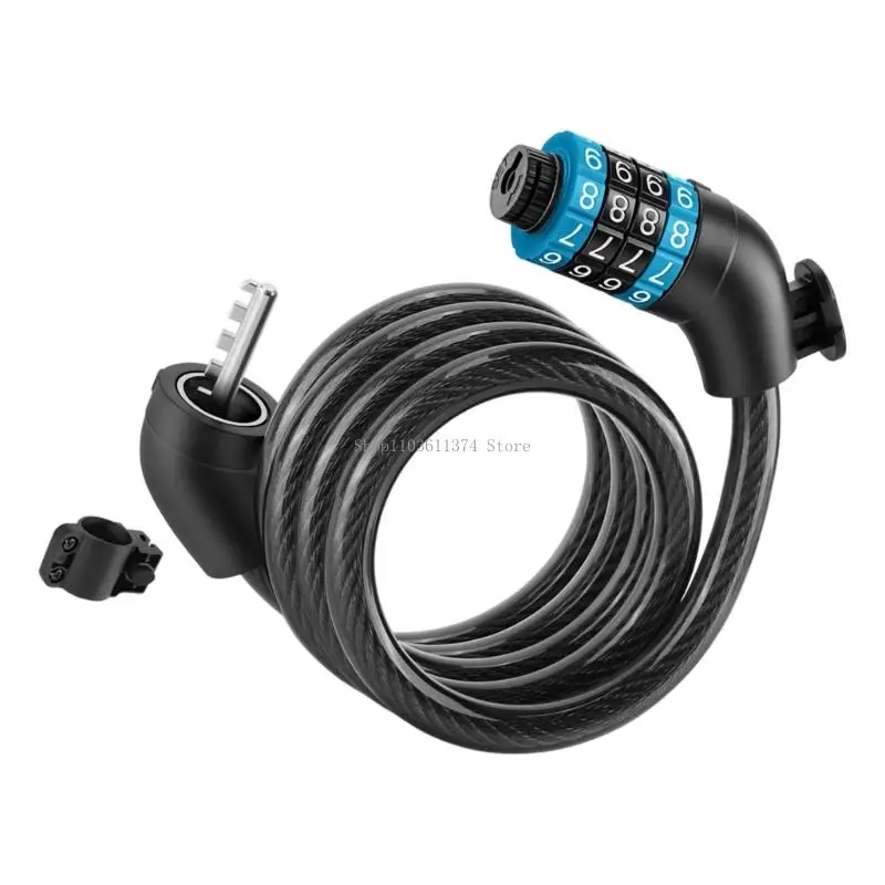  Resettable Bike Cable Lock for Campus Use and Store 4 Digit Combination Lock