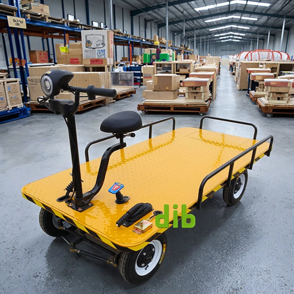 Agricultural Electrical Charging Trolley Orchard Transport Vehicle Electric Powered Cargo Dolly Portable Hand Truck Wagon Cart