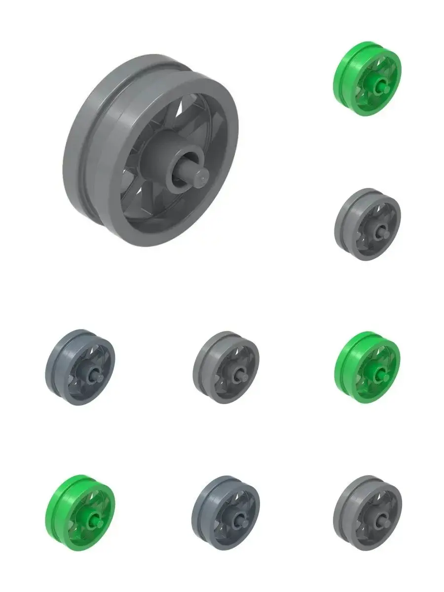 50pcs 50862 15mm X 6mm blocs de construction de roues de moto Kit pneu cabane briques particules bricolage jouet enfants anniversaire enfant cadeau de noël