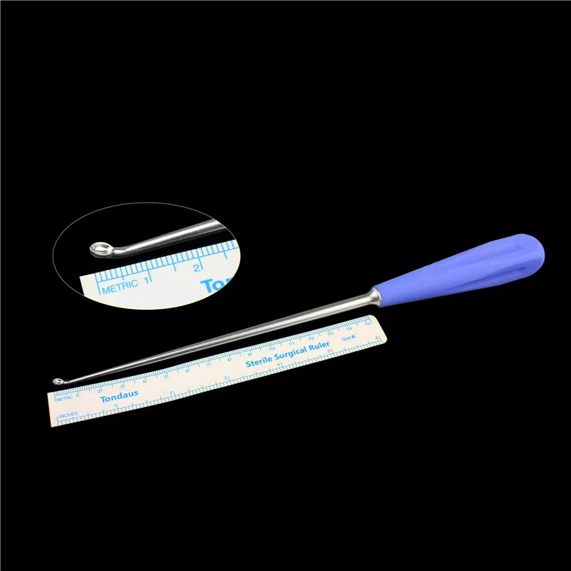 UBE Bone Curette Scoop scraper Push Positive side bend Curetting Unilateral Dual Channel Endoscopic Spine Orthopedic Instrument