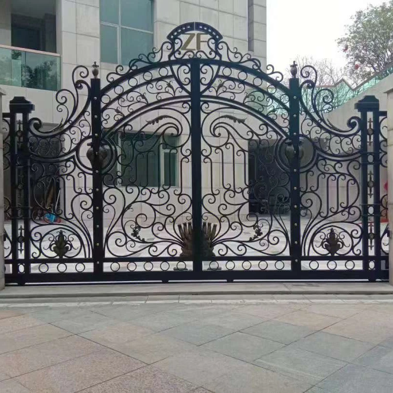 Iron Gate Driveway Gate Entrance Main Wrought Iron Gates DesignsLuxury Double House Garden Security Grill Design Sliding
