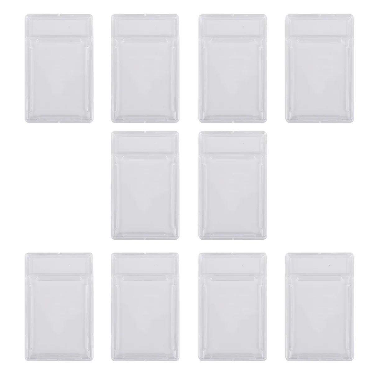 ABPF 10 Pcs Trading Cards Protector Case Acrylic Clear Graded Card Holders with Label Position Hard Card Sleeves