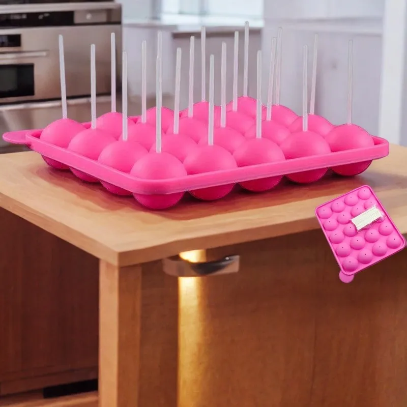 Durable, Creative, and Functional Silicone Cake Mold with 20 Holes - Must-Have Kitchen Accessories for Making Perfect Lollipops,