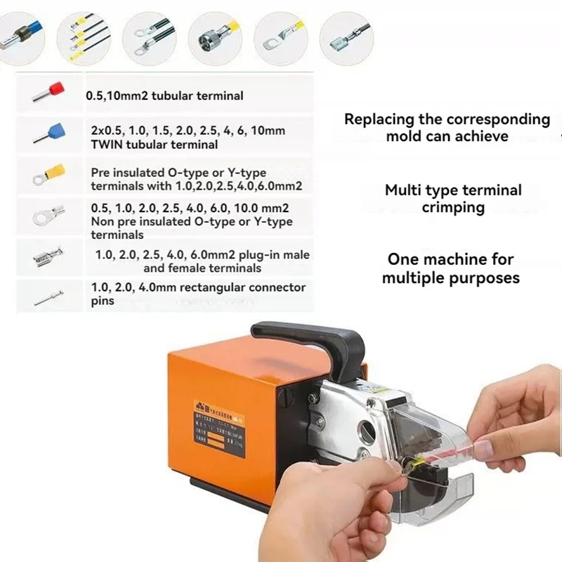 AM-10 Pneumatic Terminal Crimping Machine  Insulated Tube Terminal Crimping Tool Air Powered Wire Terminal Machine
