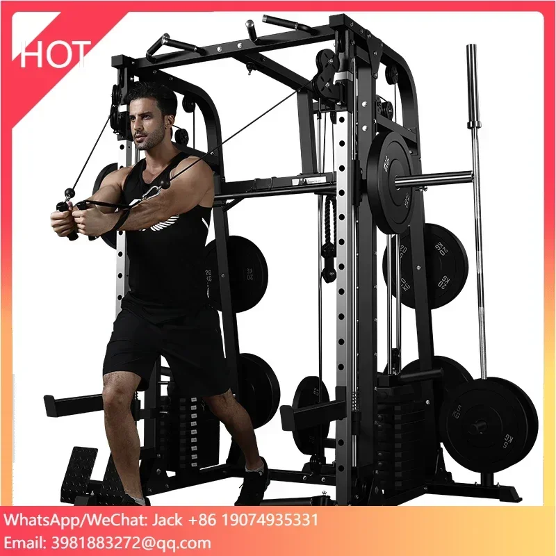 Multi function station  Smith Squat Rack  Strength Training Power  Body Fitness Equipment Large Comprehensive