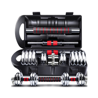 Chrome Dumbbell Set Adjustable Weight 20kg Online Buy For Home Exercise And Weight Lifting 2025 New