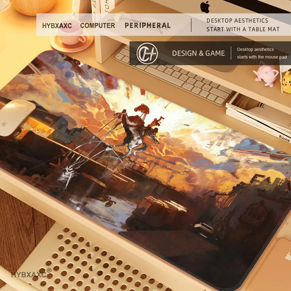 HYBXAXC PC Gamer Cabinet Disco Elysium Mouse Pad Gaming Accessories Computer Keyboard ковер Cute Deskmat Table Rug Mousepad Xxl