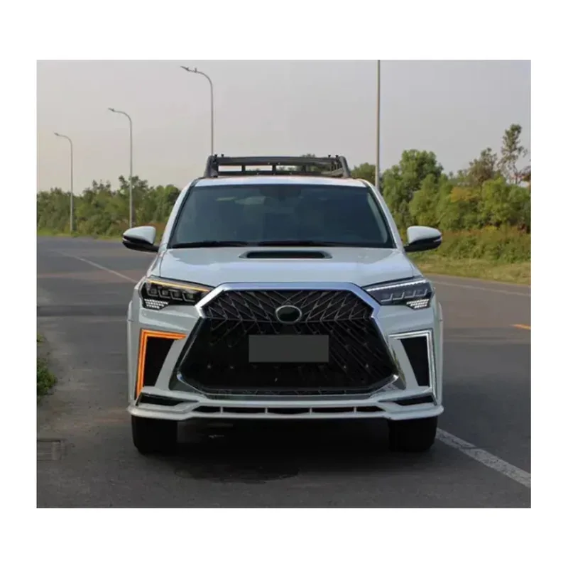 مصد سيارة بتصميم جديد لـ 4 عداء 4X4 2010-تشمل المصد الأمامي والخلفي مع شبكة ومصابيح أمامية توصيل وتشغيل