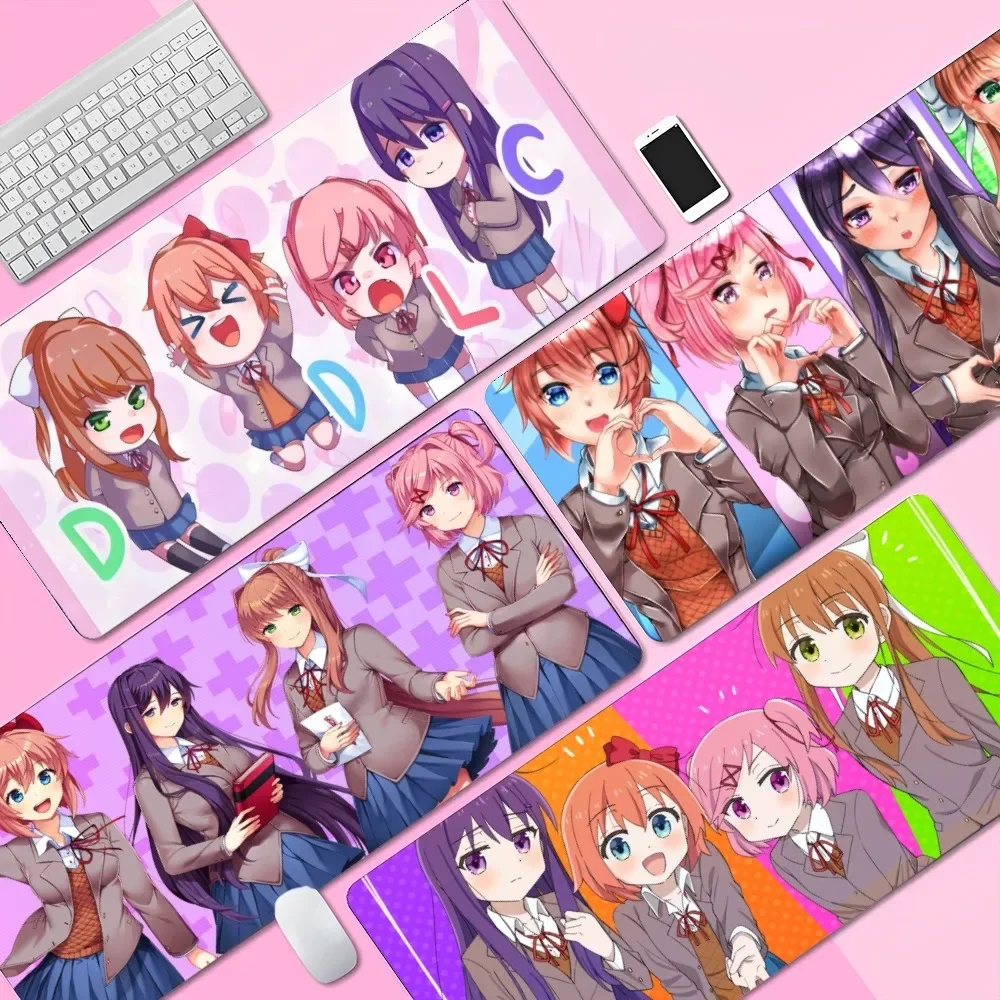 Doki Anime L-Literature Club Cute Durable Rubber Mouse Mat Pad Size For Game Keyboard Pad