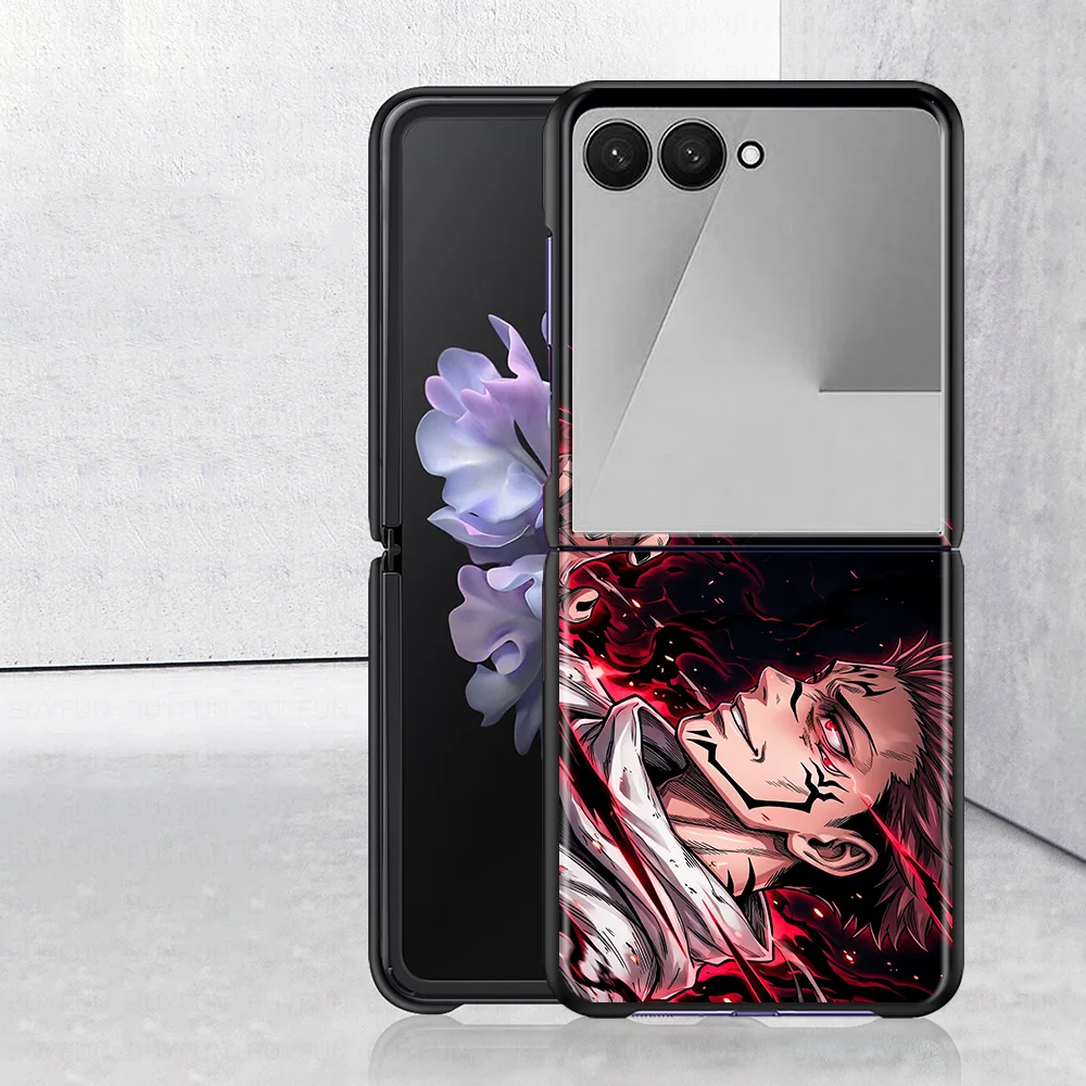 Phone Shell Case for Samsung Galaxy Z Flip 8 Z Flip 7 6 5 4 Z Flip5 Z Flip6 ZFlip8 Z Flip4 ZFlip7 FE Jujutsu Kaisen Gojo