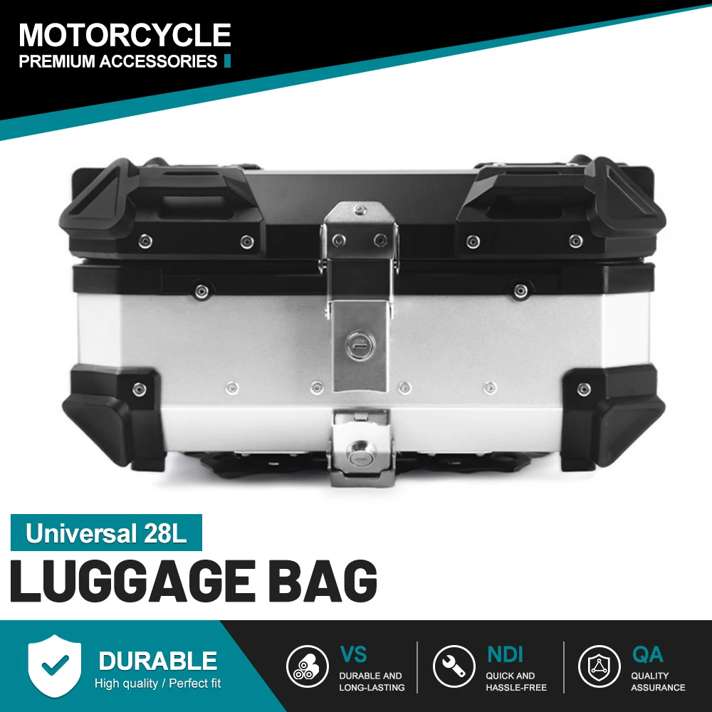 Lightweight Compact Motorcycle Rear Box For Universal Motorcycle Two Tone Shell Dual Lock Urban Commute Cargo Accessory