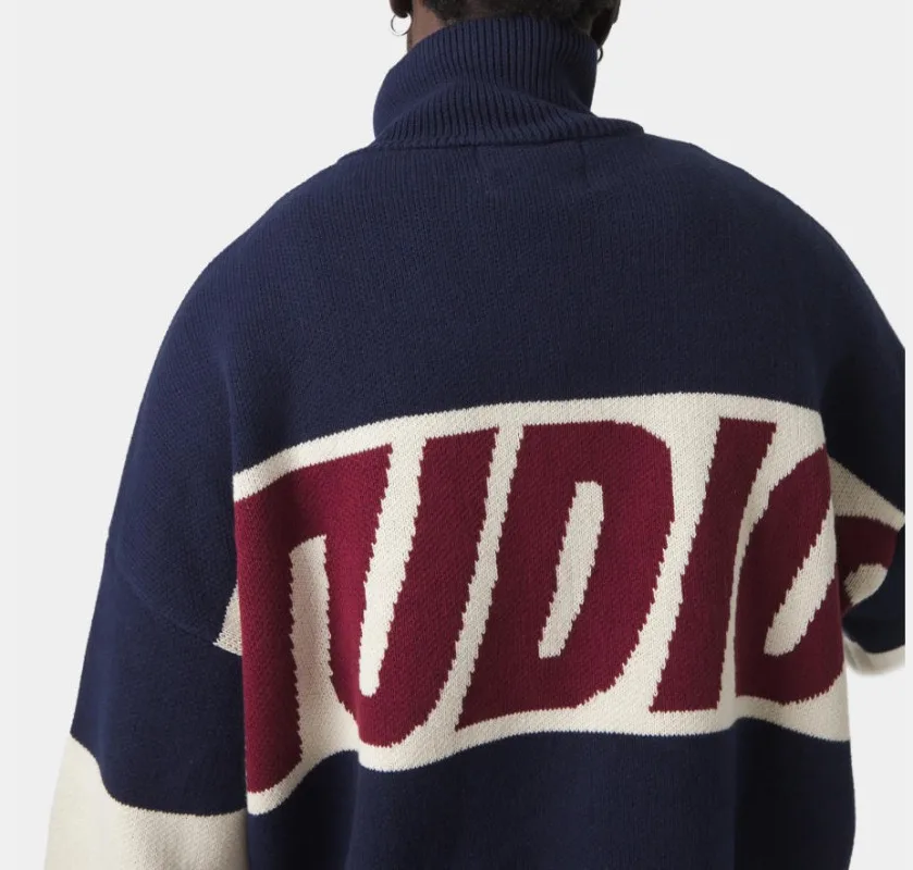 2025年 ハイストリート 原宿系 ストリートウェア アメリカンレトロ 刺繍入りカーディガン レディース カジュアル 暖かい ダブルジッパーセーター メンズ